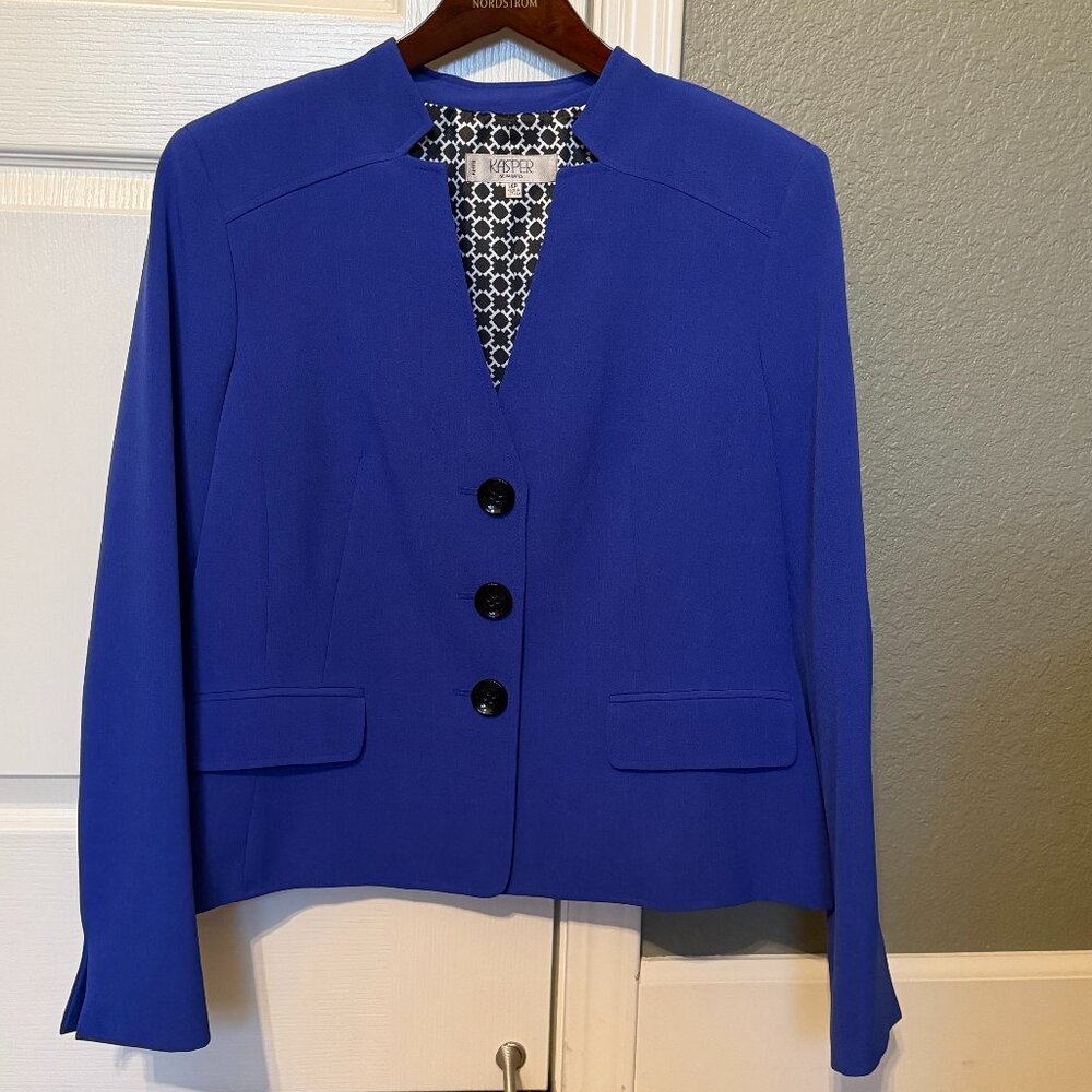 Kasper Dress Jacket Blue size 14p